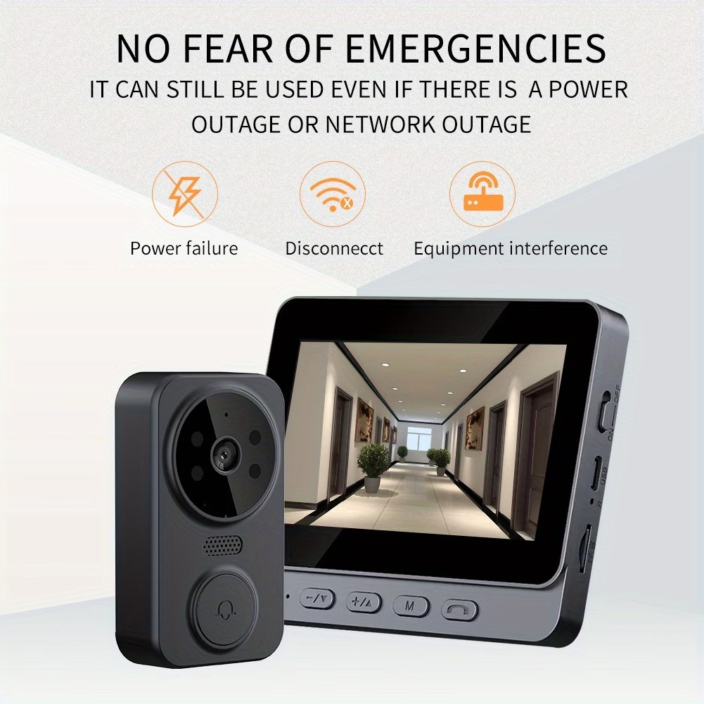 Home Cinema Wireless - Layar IPS 4,3 inci, Interkom Video