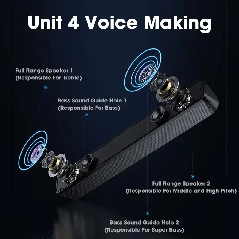 Soundbar Musik Komputer Caixa  - Home Cinema Tv ulasan dan harga