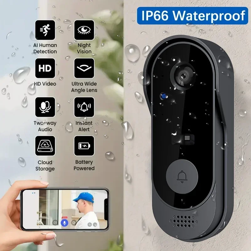 Kamera Bel Pintu Nirkabel HD T - Home Cinema Wireless ulasan dan harga
