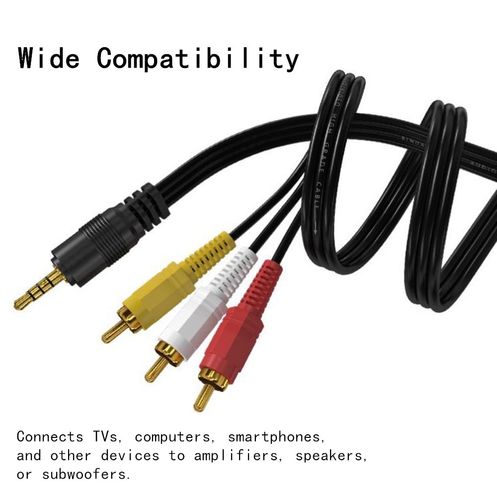 Kabel Audio Video RCA 3.5Mm Ke - Home Cinema Tv ulasan dan harga